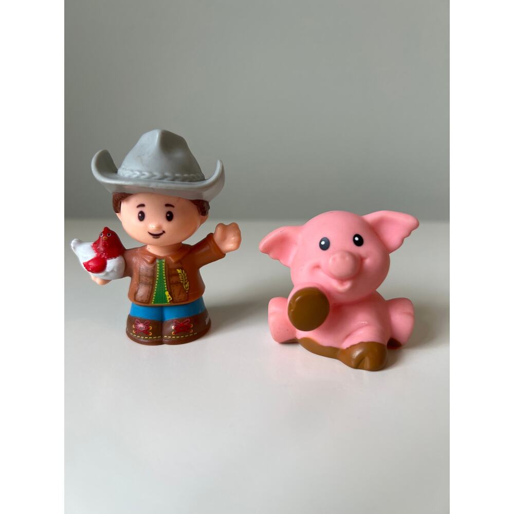 Fisher-Price Little People Farmer holding Chicken and Pig 2016